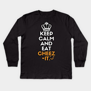 Keep calm and eat cheez-it Kids Long Sleeve T-Shirt